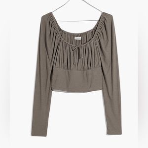 *NWOT* Madewell - Ribbed Square-Neck Long-Sleeve Top - Size XS